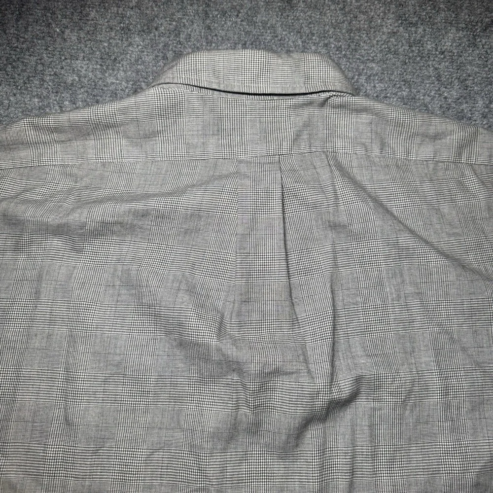 VTG Polo Ralph Lauren Blake Long Sleeve Button Down Shirt Glen Check Men XL Gray